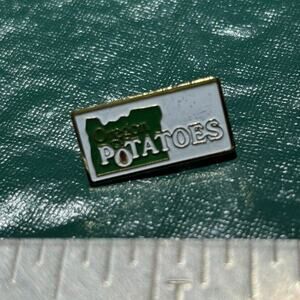 Oregon Potatoes Enamel Lapel Pin Agriculture Food Farm Advertising